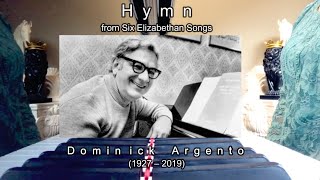 Hymn Dominick Argento Piano Accompaniment [upl. by Berkeley526]