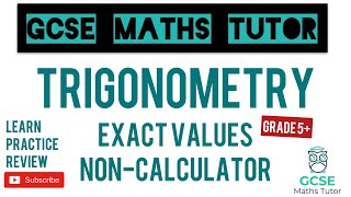 NonCalculator Trigonometry New Question Style 2023  Exact Values  Grade 5 Crossover  TGMT [upl. by Amrita367]