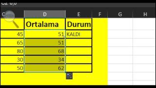 EXCEL EĞER VE FORMÜLÜ Vize  Final  Ortalama [upl. by Nay]