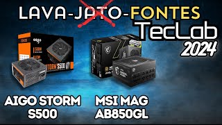 REVIEW DAS FONTES MSI MAG A850GL E AIGO STORM S500 [upl. by Adler]