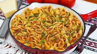 🍝PASTE cu CARNE TOCATA cu SOS de ROSII si BRANZA CHEDDAR un fel de PASTE TACO Șef Paul Constantin [upl. by Kiersten]