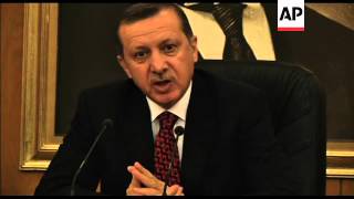 Turkish PM Erdogan comment on UN observers for Syria [upl. by Natascha334]