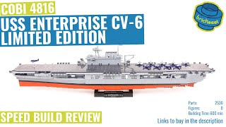 COBI 4816 USS Enterprise CV6 LIMITED EDITION  Speed Build Review [upl. by Nnylyaj615]