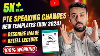 New UPDATED Speaking Describe Image amp Retell Lecture Templates  PTE Score Changes Nov 2024  VLE [upl. by Ekaj289]