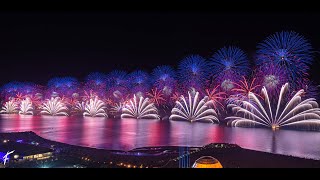 Al Marjan Island Ras Al Khaimah New Years Eve fireworks 2022 [upl. by Allehs57]