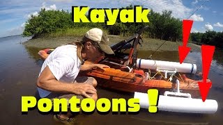 Kayak Giveaway Part 6 Attaching the Pontoons [upl. by Yessac288]