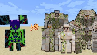 Glitched Warden VS All Iron Golems  Minecraft Mob Battle [upl. by Mita]