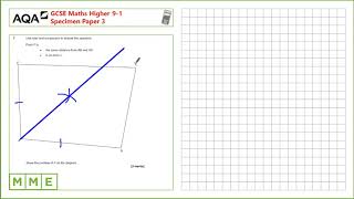 GCSE Maths AQA Higher Specimen Paper 3  Q7 Loci [upl. by Jim104]