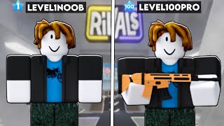 HOW MANY LEVELS can I GAIN in 1 HOUR Roblox Rivals [upl. by Nnylrac]