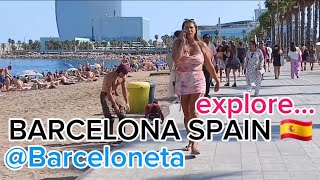 Beach Walk Barcelona Spain 🇪🇸 🇵🇭 Ep3 travel beautiful beach k enjoy explore viral [upl. by Asiilanna231]