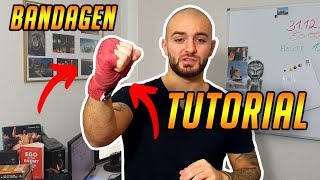 Boxbandagen richtig binden Schritt für Schritt Anleitung  3 Tipps  RINGLIFE [upl. by Elvah642]