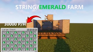 Easy AUTOMATIC String  Emerald Farm in Minecraft 121 [upl. by Armond]