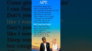 APT Lyrics rose songs music song pop lyrics cover blackpink cuteblinklover kpopidol cute [upl. by Anibas]