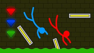 Stickman Animation Watergirl AND Fireboy Escape Challenge Part 2 [upl. by Lleihsad212]