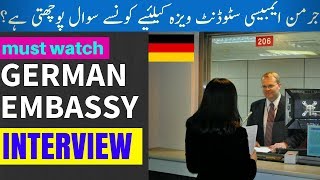 Germany Student Visa Interview Questions and Tips [upl. by Micheline]