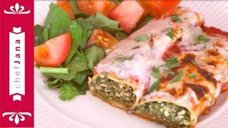 Vegan spinach and ricotta tofu cannelloni with bechamel sauce recipe [upl. by Eskill]