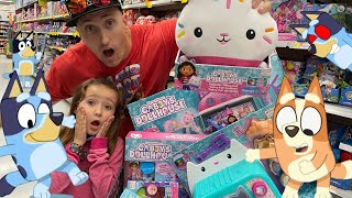 BLUEY and BINGO Took us to WALMART for New TOYS Gabbys Dollhouse [upl. by Adner]