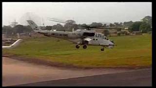 United Nations Russian and Ukrainian Mi24P quotHindquot in Sierra Leone [upl. by Nottage]