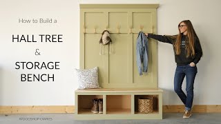 How to Build a Mudroom Storage Bench and Hall Tree [upl. by Giff]