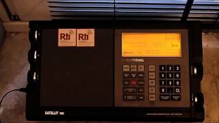 GRUNDIG SATELLIT 700 and SONY ICF 2001D2010  Voice of Indonesia German  9525 kHz [upl. by Pavia]