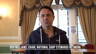 Rob Williams NSSN Chair interview NSSN TUC lobby [upl. by Naloj941]