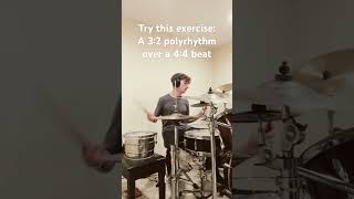 A 32 polyrhythm over a 44 beat drums metal drumsrock drumming [upl. by Rafi]