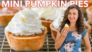 Mini Pumpkin Pies Recipe  Your Favorite Fall Dessert [upl. by Velda]