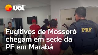 Fugitivos de Mossoró são presos Vídeo mostra criminosos chegando à sede da PF em Marabá [upl. by Hoover426]