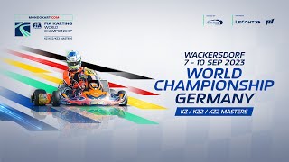 FIA Karting World Championship 2023 KZKZ2KZ2 Masters Friday [upl. by Kcirej]