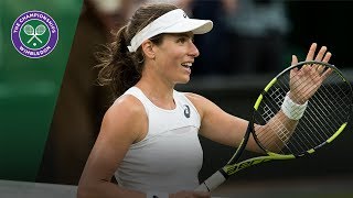 Johanna Konta v Simona Halep highlights  Wimbledon 2017 quarterfinal [upl. by Emmons181]