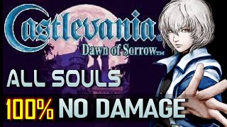 Castlevania Dawn of Sorrow  100 No Damage Completion Run ALL SOULS  HARD MODE [upl. by Bettzel237]