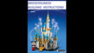 LEGO SET 40478 Mini Disney Castle Building Instructions [upl. by Asirret]