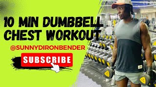 10 MIN DUMBBELL CHEST WORKOUT [upl. by Neelhtak687]