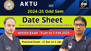 DATE SHEET AKTU 2024 25 Odd Sem [upl. by Kirad]