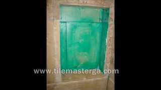 How to  shower built in shelf installation ideas  atlanta tile [upl. by Laehctim651]