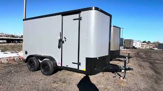 Basic but not built Basic 7x14 matte grey black out UTVCargo Trailer for sale [upl. by Sandstrom443]