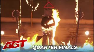 Act Gone Wrong Man Catches FIRE On LIVE TV During Dangerous STUNT Jonathan Goodwin [upl. by Delanos342]