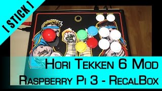 Arcade Stick Mod Part 5 Hori Tekken 6  RecalBox Raspberry Pi 3 [upl. by Arhas]