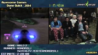 AGDQ 2014 Halo 2 Legendary Speedrun by MisterMonopoli 20216 [upl. by Gleason]