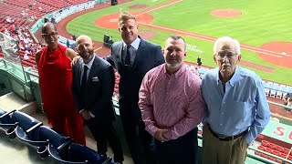 Red Sox induct Pedroia Papelbon Nixon into Hall of Fame [upl. by Shuma]