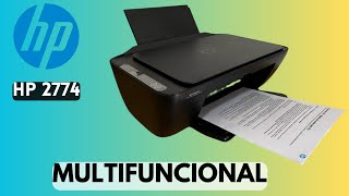 Unboxing e Teste Impressora DeskJet HP 2774 INK Advantage [upl. by Ekusoyr961]