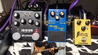 Soundcheck Strymon Iridium  TC Electronic Zeus Drive  Boss BD2 [upl. by Eyllek]