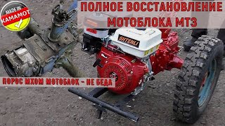 МОТОБЛОК МТЗ порос мхом Полное ВОССТАНОВЛЕНИЕ  СБОРКА КПП  ЗАПУСК мотоблока  ENG SUB [upl. by Orlanta]