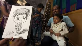 kid caricature drawing by caricaturist surendar [upl. by Amice]