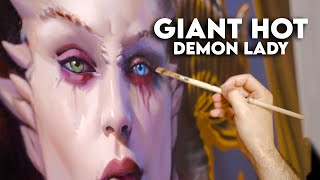 I spent 100 hours painting the GIANT hot Demon Lady from Diablo IV [upl. by Eppesiug]