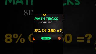 Percentage Math Math tricks [upl. by Adnahsor372]