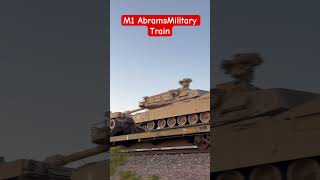 Military train in Dagget California with tanks [upl. by Ahsilek]