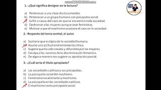 Comprension de Lectura Razonamiento Verbal Preguntas Tipo examen de admision [upl. by Auberon]