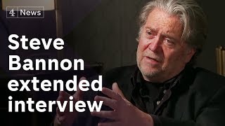 Steve Bannon extended interview on Europes farright and Cambridge Analytica [upl. by Arekat]