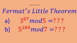 Fermats Little Theorem and some examples [upl. by Gastineau997]